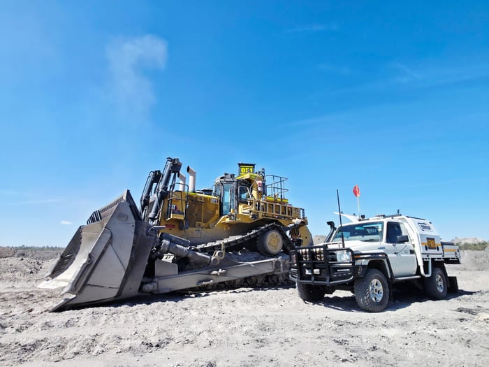 Mobile diesel mechanic servicing heavy equipment on-site in the Darling Downs